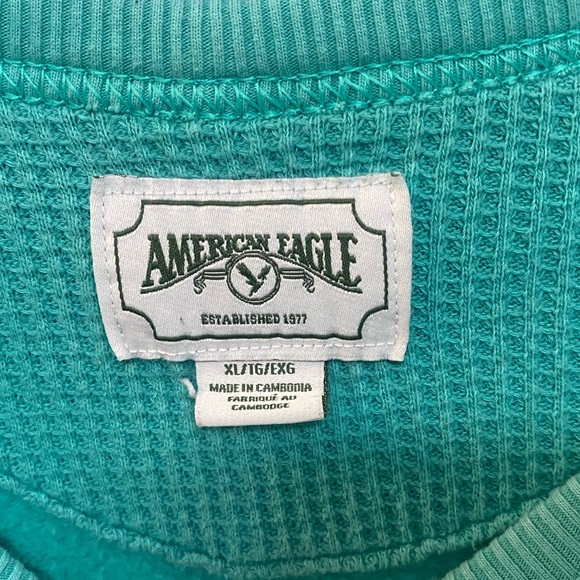 (S56) American Eagle XL Turquoise Oversized Ultra Soft Cozy Sweatshirt - Picture 8 of 8